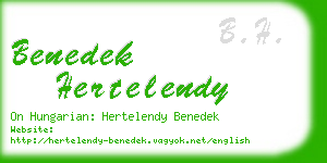 benedek hertelendy business card